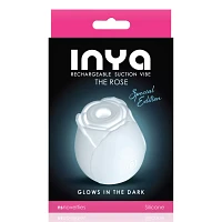 Glow in the Dark 10-Function Rechargeable Rose Clitoral Vibrator - 2.6 Inch