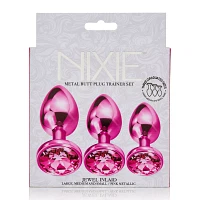 Pink Metal Butt Plug Trainer Set - Nixie