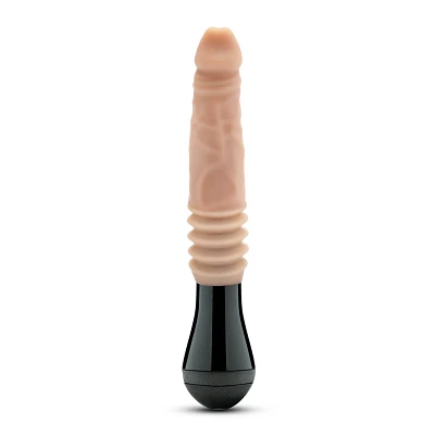 Dr. Knight 3-Function Thrusting Gyrating Rechargeable Vibrating Dildo 10.5 Inch - Dr. Skin Silicone