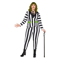 Adult Pinstripe Beetlejuice Plus Suit Costume