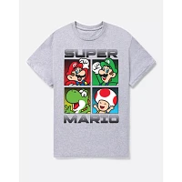 Gray Super Mario Bros. T Shirt
