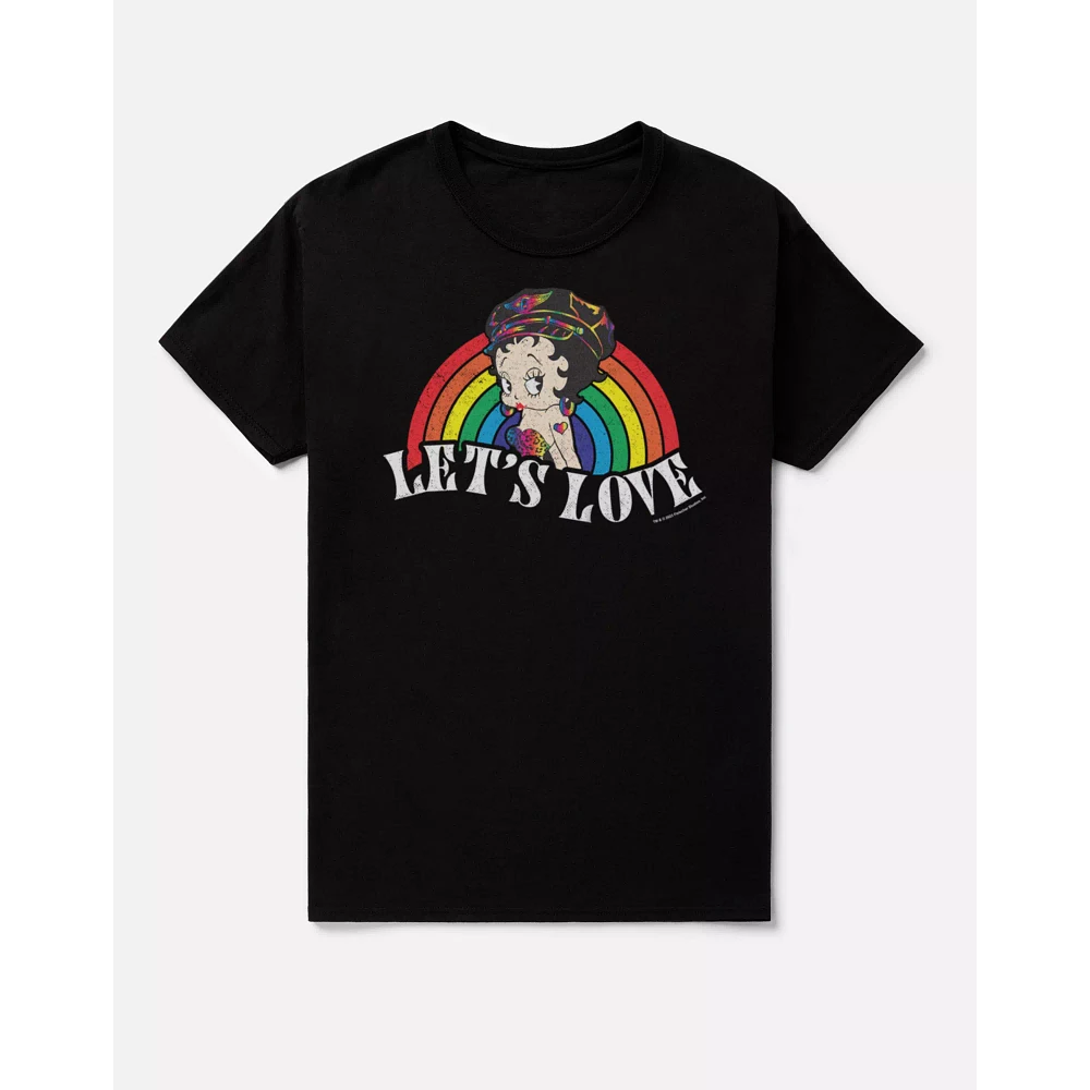 Let's Love Rainbow T Shirt - Betty Boop