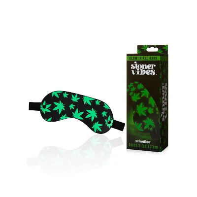 Stoner Vibes Glow in the Dark Weed Blindfold