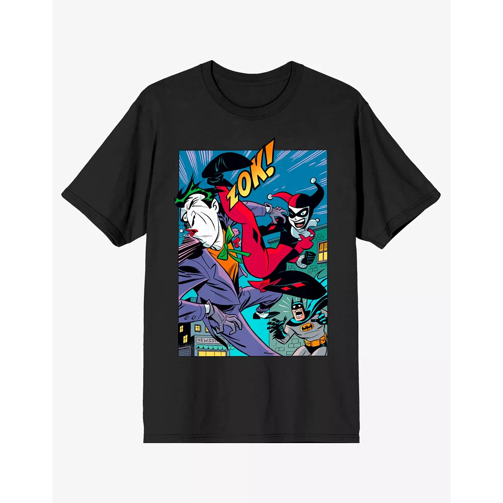 Harley Quinn and Joker Fight T Shirt - DC Comics