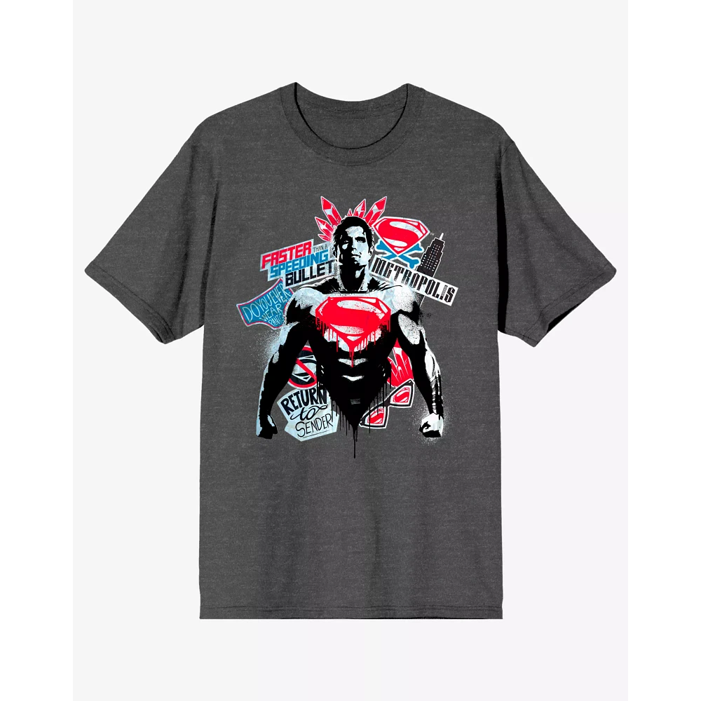 Grey Batman Vs. Superman T Shirt