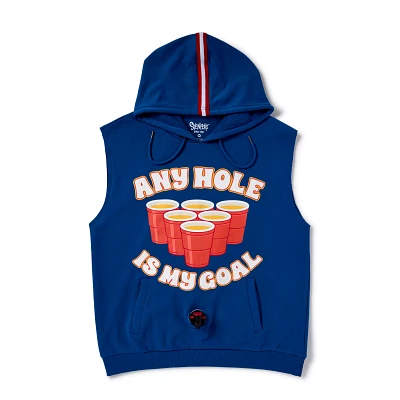 Any Hole is My Goal Sleeveless Hoodie with Drinking Pouch