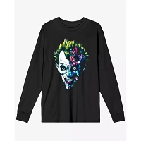 Joker Face Long Sleeve T Shirt - DC Comic Book