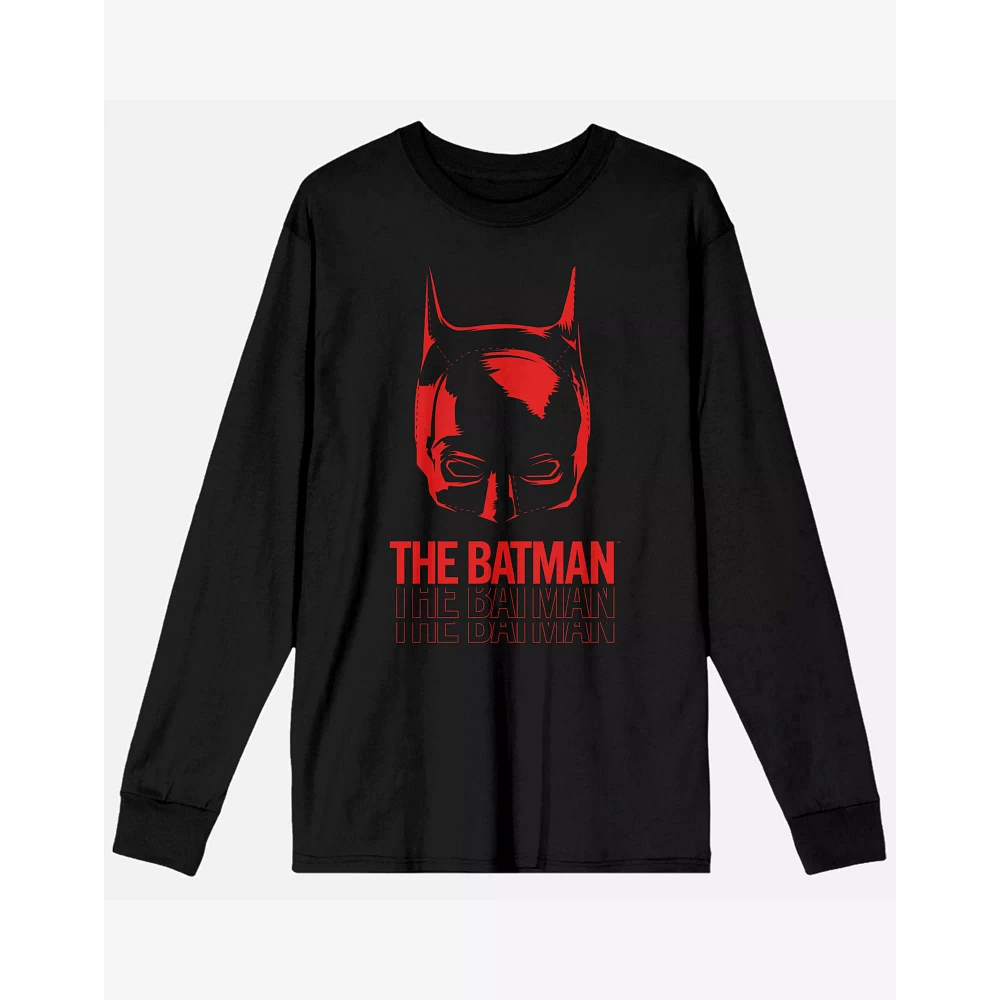 The Batman Red and Black Long Sleeve T Shirt