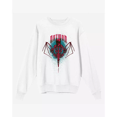 White Batman Mask Crewneck Sweatshirt