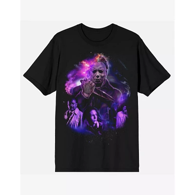 Michael Myers Purple Collage T Shirt - Halloween