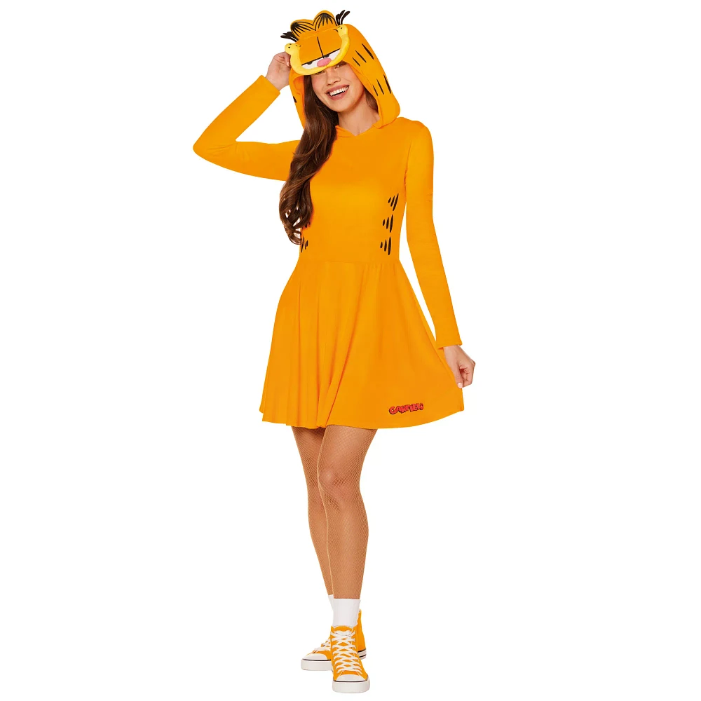 Adult Garfield Hooded Dress Costume