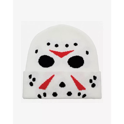 Glow in the Dark Jason Mask Beanie Hat - Friday the 13th