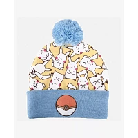 Pikachu Print Pom Beanie Hat - Pokémon