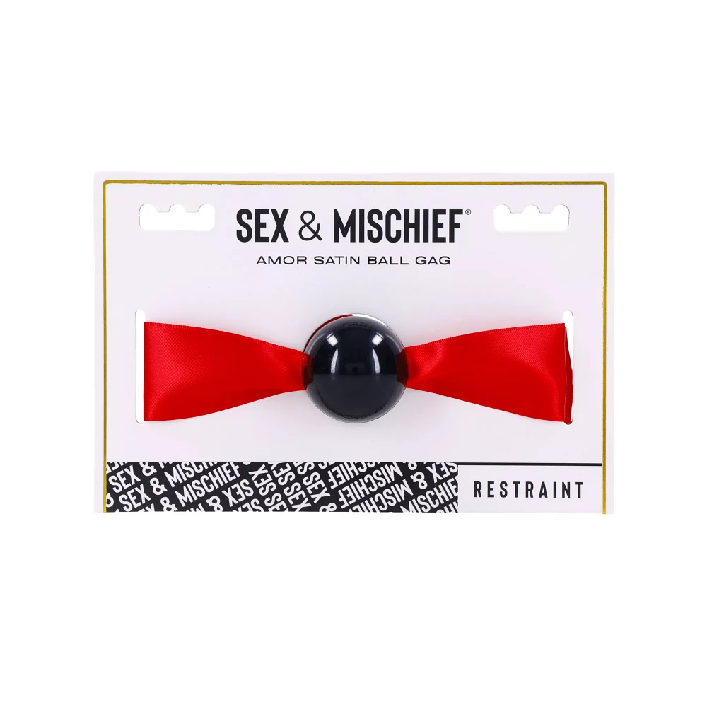 Amor Red and Black Ball Gag
