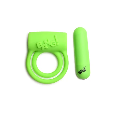 Bang Glow in the Dark Remote Control Vibrating Cock Ring