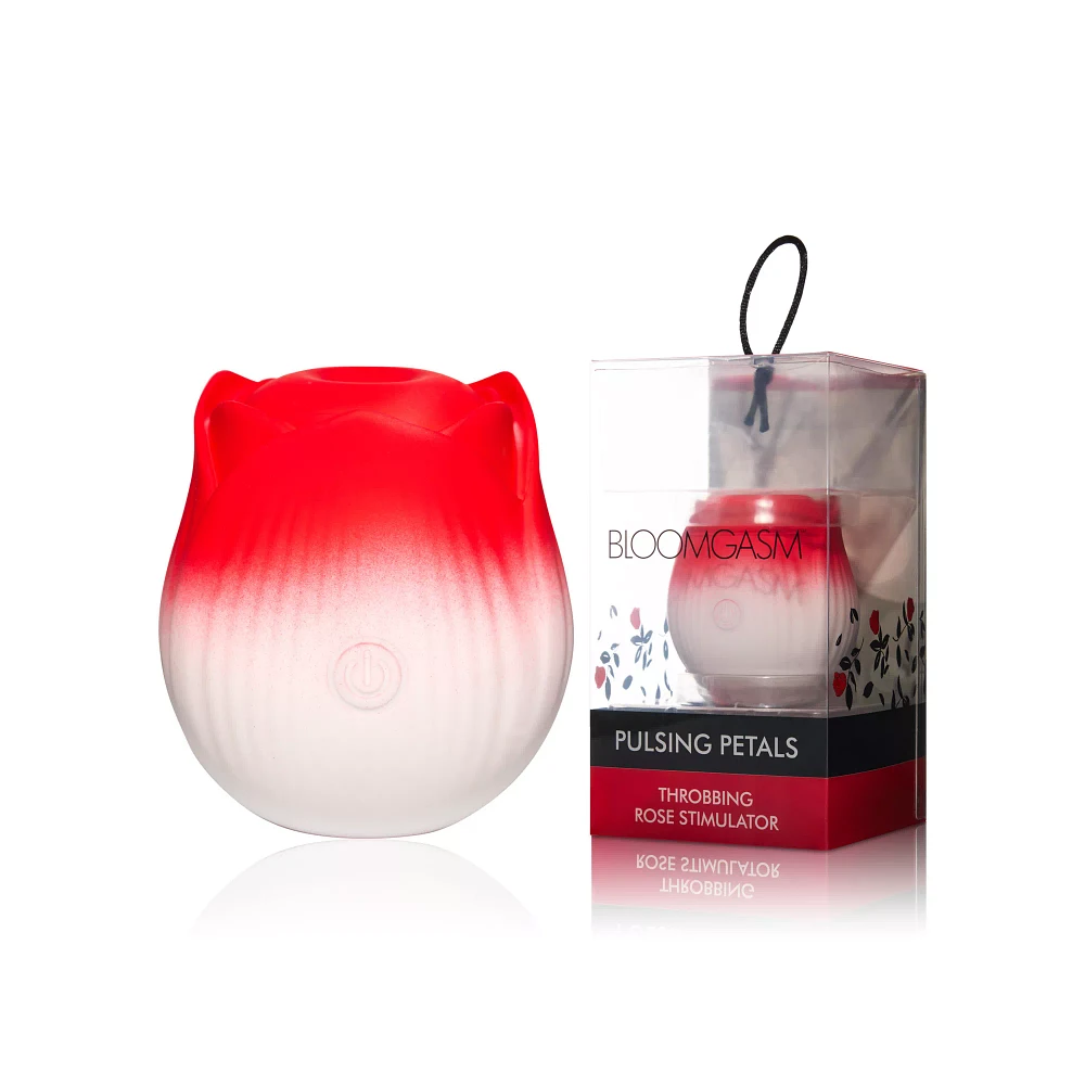 Bloomgasm Red Pulsing Petals Throbbing Rose Stimulator