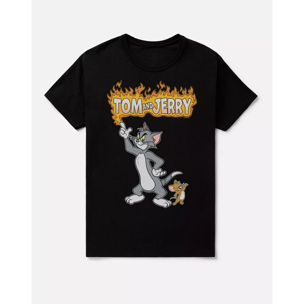 Tom & Jerry Flames T Shirt