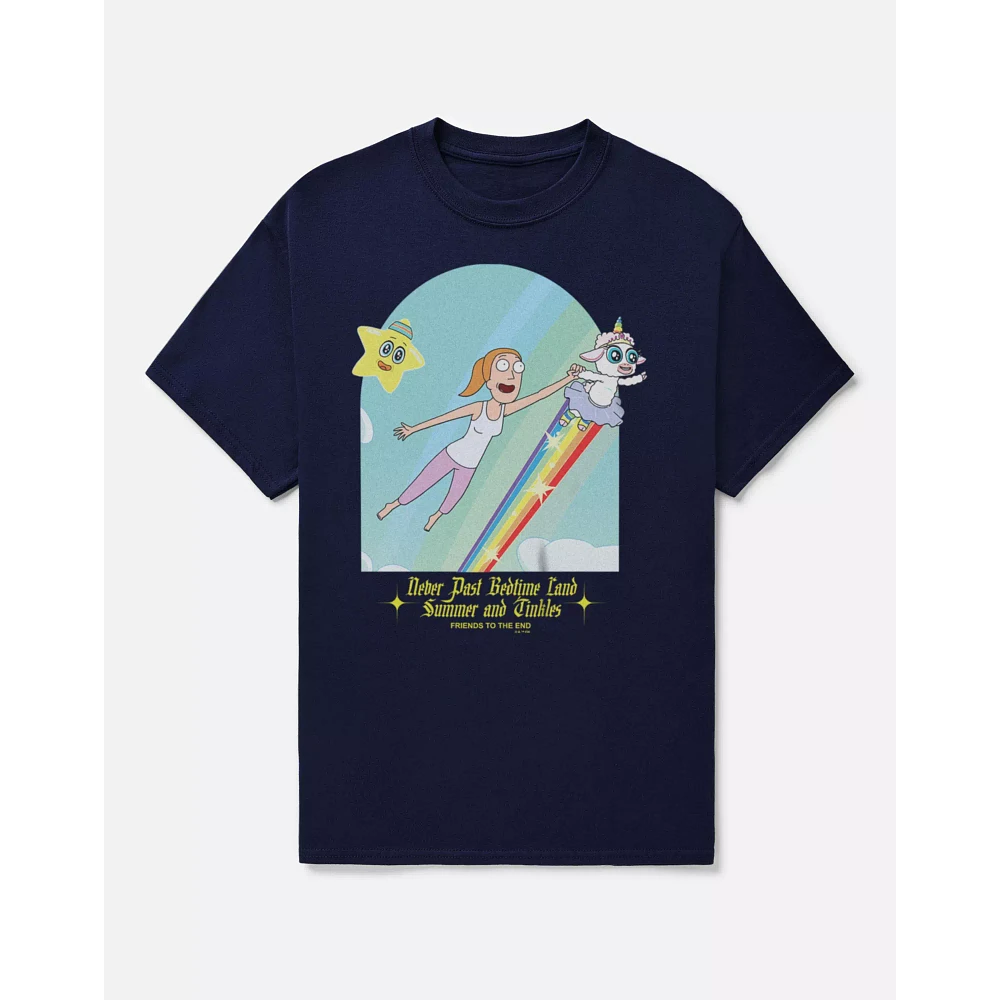 Neverpastbedtimeland Summer and Tinkles T Shirt - Rick Morty