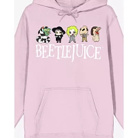 Beetlejuice Chibi Characters Pink Hoodie