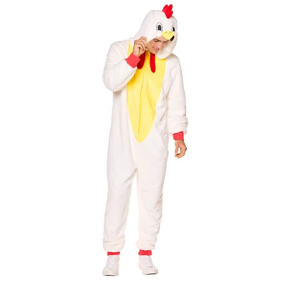 Adult Chicken Jumpsuit Costume