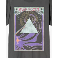 Clock and Rainbow T Shirt - Pink Floyd