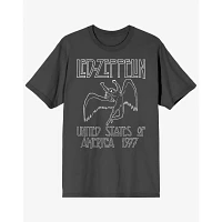 Gray Led Zeppelin USA 1977 T Shirt