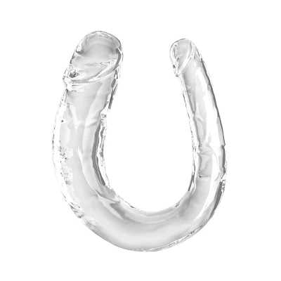King Cock Double Trouble Medium Clear Dildo