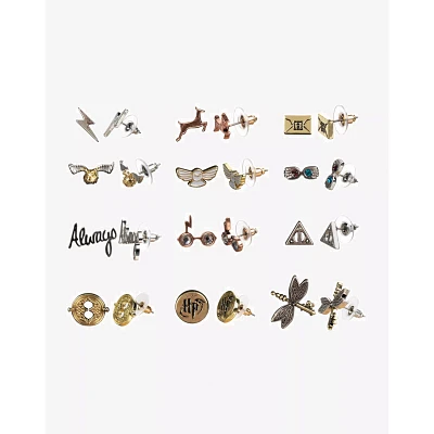 Multi-Pack Hogwarts Fashion Earrings 12 Pair - Harry Potter