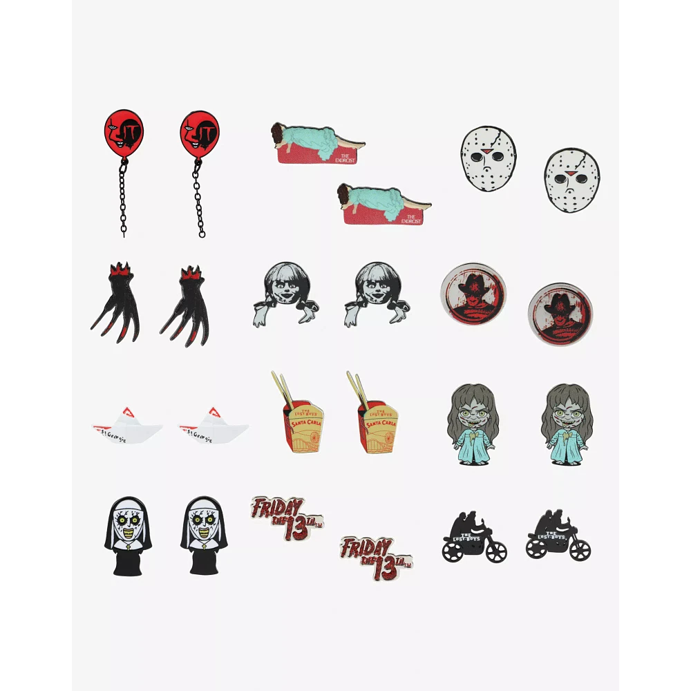 Multi-Pack Horror Movie Icon Earrings 12 Pair - Warner Bros. Horror