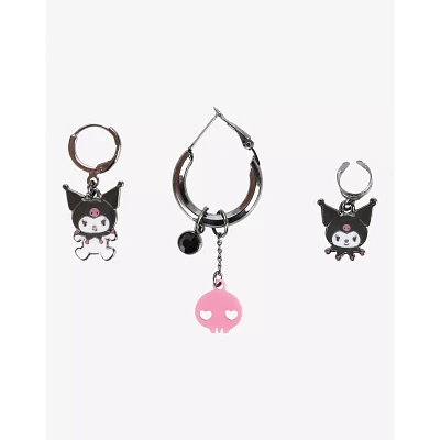 Multi-Pack Kuromi Character and Skull Logo Earrings - 5 Pack