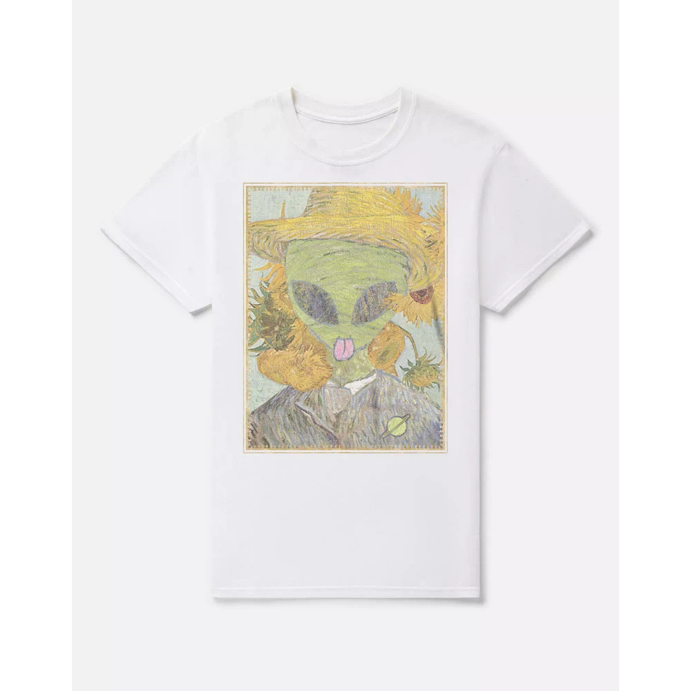 Van Gogh Sunflower Alien T Shirt