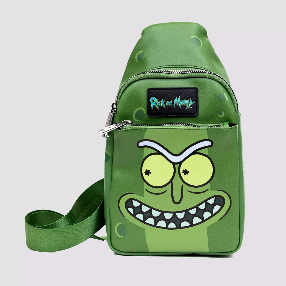 Buckle-Down Rick and Morty Pickle Rick Crossbody Sling Bag
