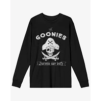 Never Say Die Skull and Crossbones T Shirt - The Goonies