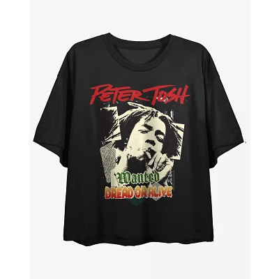 Wanted Dead or Alive Cropped T Shirt - Peter Tosh