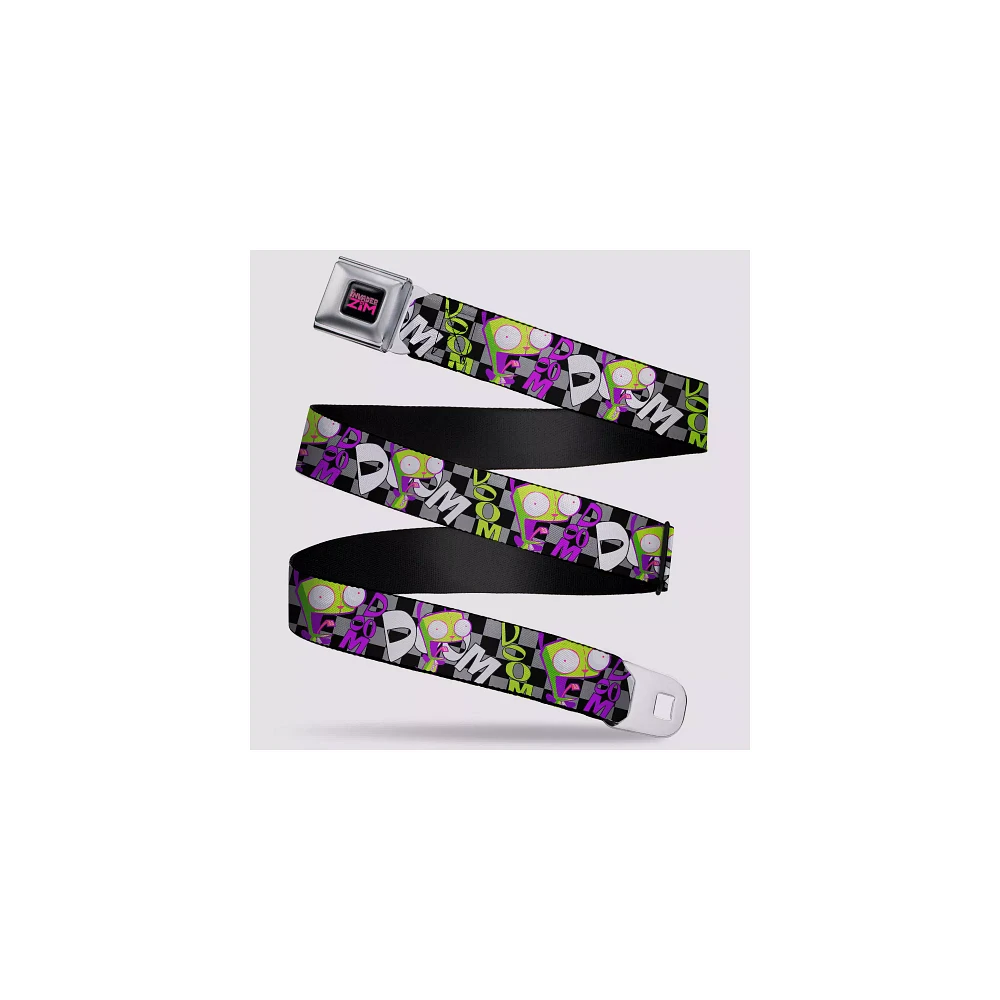 Buckle-Down Checkered GIR Doom Seatbelt Belt - Invader Zim