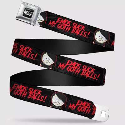 Buckle-Down Emos Suck My Goth Balls School Bus Seatbelt Belt - South Park