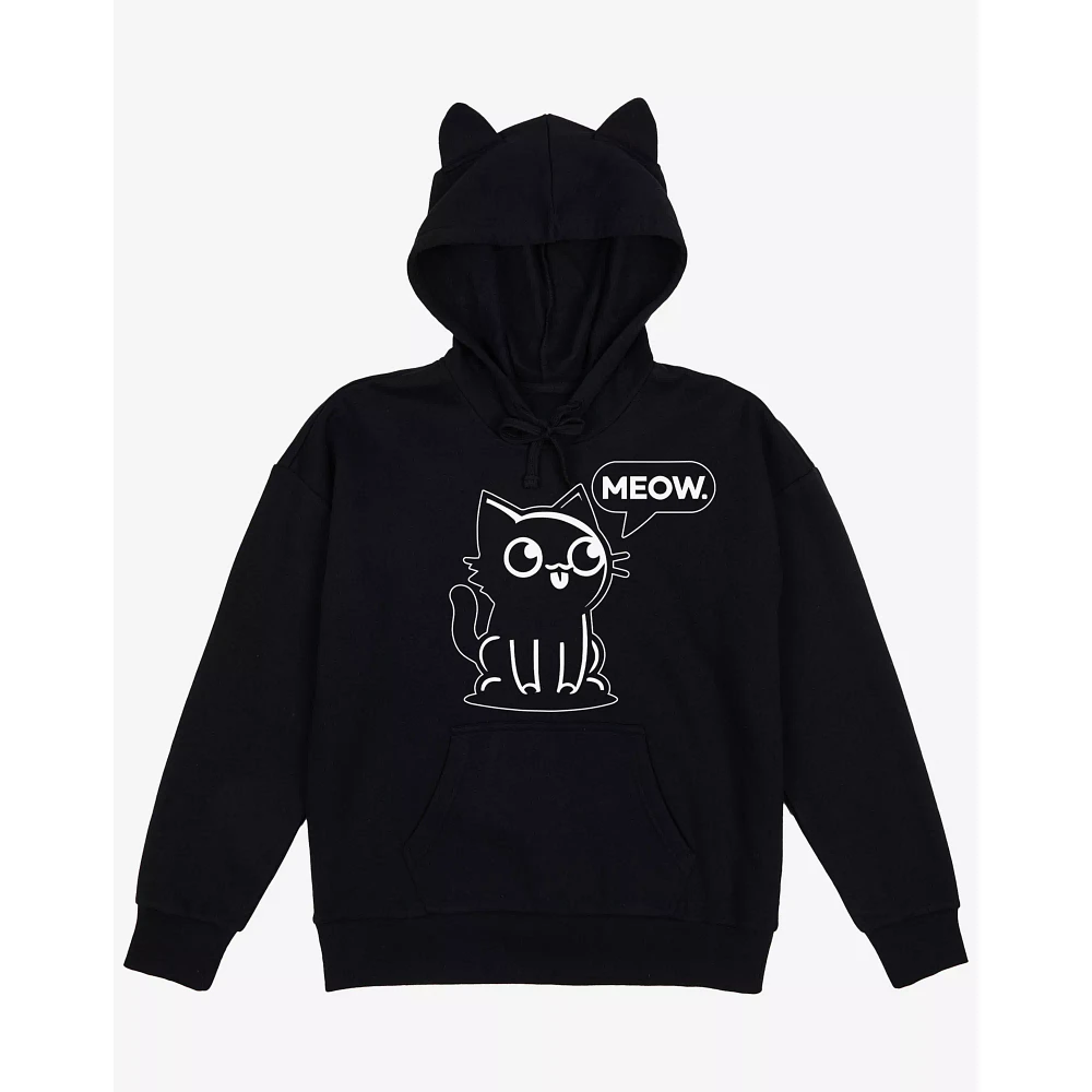 Black Cat 3D Ear Hoodie