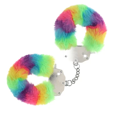 Rainbow Furry Handcuffs
