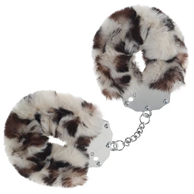 Snow Leopard Print Furry Handcuffs