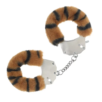 Tiger Print Furry Handcuffs