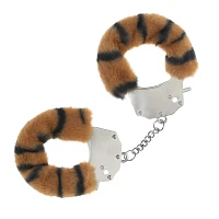 Tiger Print Furry Handcuffs