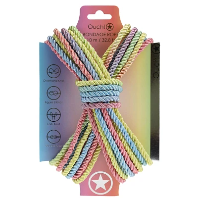 Ouch Pastel Multi-Color Bondage Rope