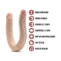 Dr. Skin Posable Double Dong Dildo Beige