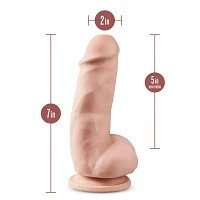 Dr. Skin Girthy Posable Dildo with Balls Vanilla