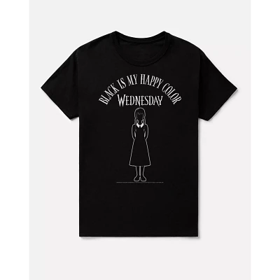 Black Is My Happy Color T Shirt - Wednesday
