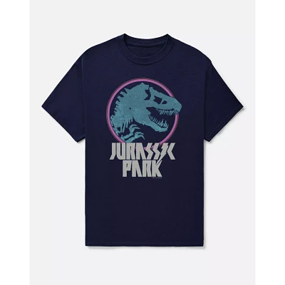 Navy Jurassic Park Logo T Shirt