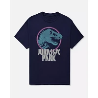 Navy Jurassic Park Logo T Shirt