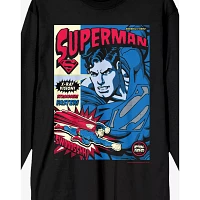 Superman Comic Cover Long Sleeve T Shirt