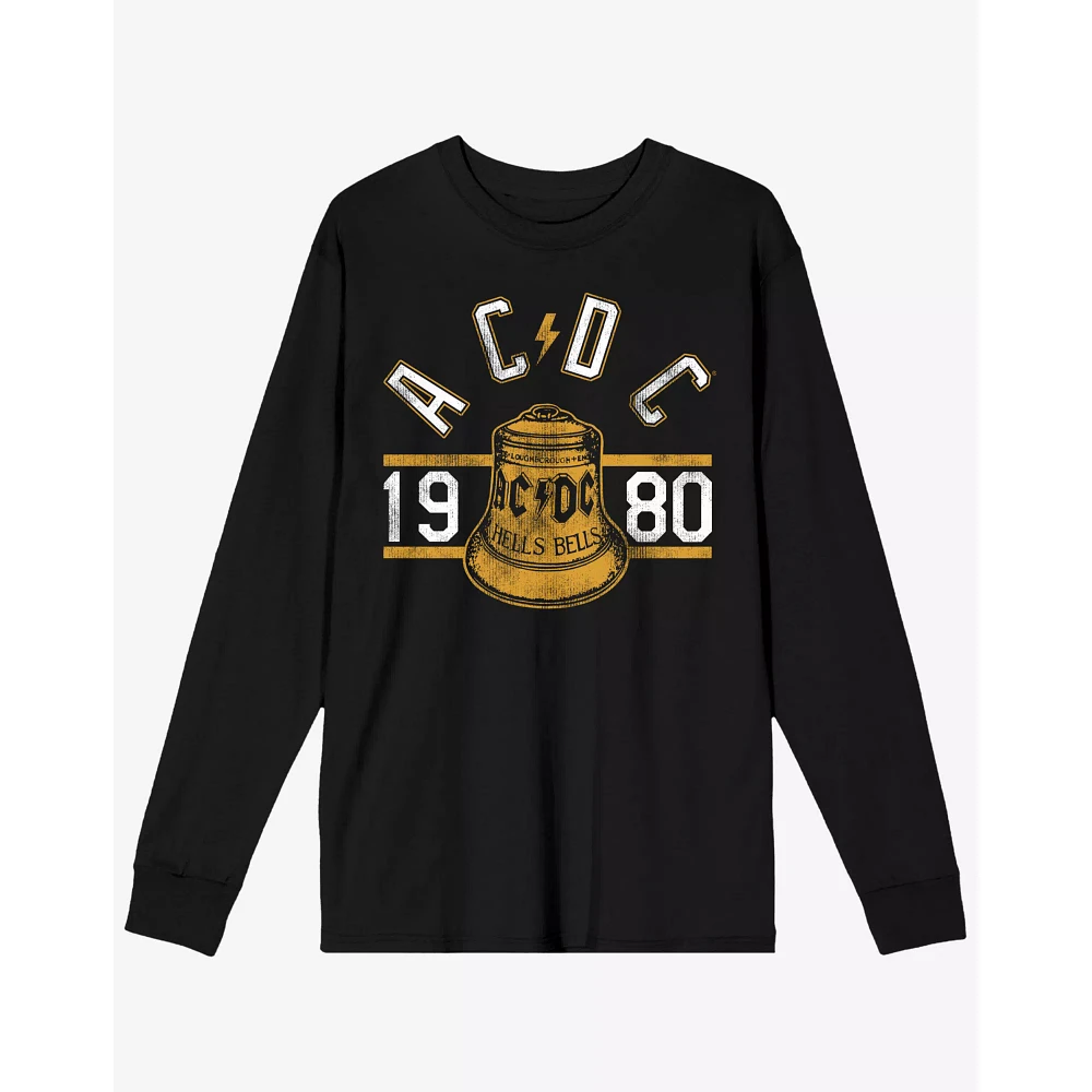 ACDC Hells Bells Varsity Long Sleeve T Shirt