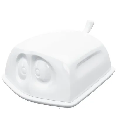 Porcelain Butter Dish Hidden Face